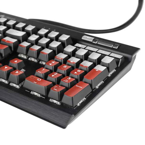Czech Republic Flag Distressed K95 RGB PLATINUM Mechanical Gaming Keyboard Skin